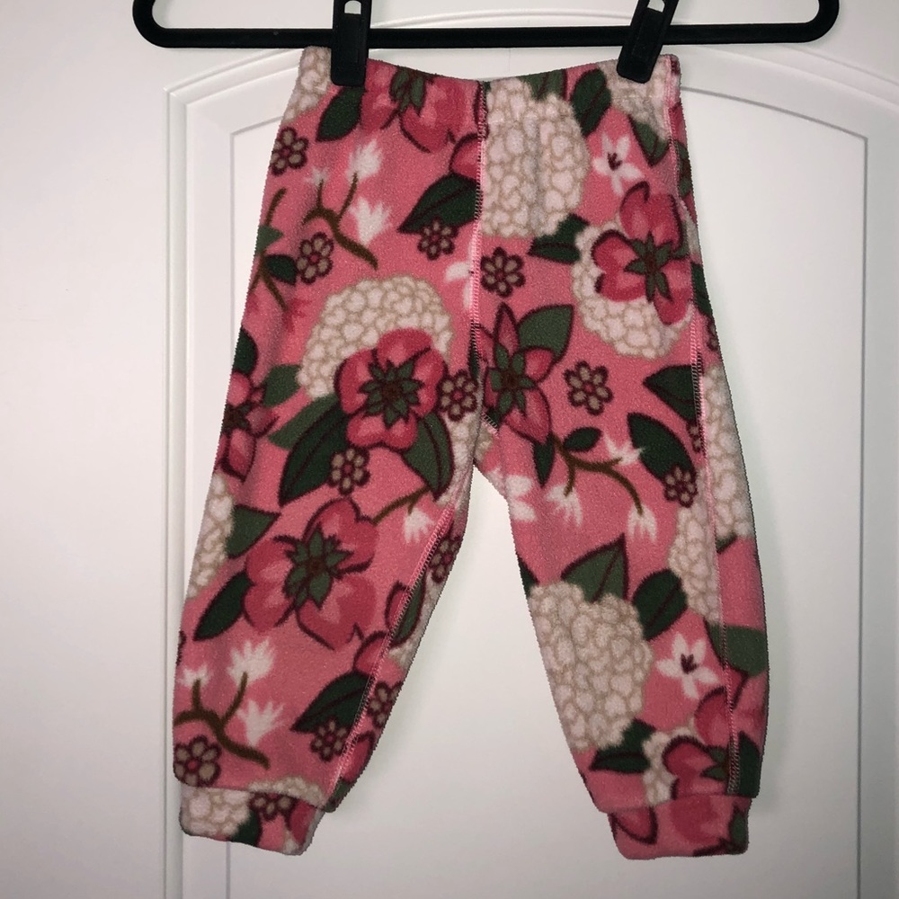 Patagonia floral fleece pants infant girl 24 month